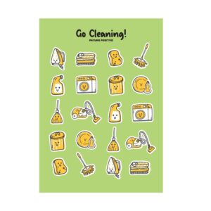 Cleaning icons Sticker A6